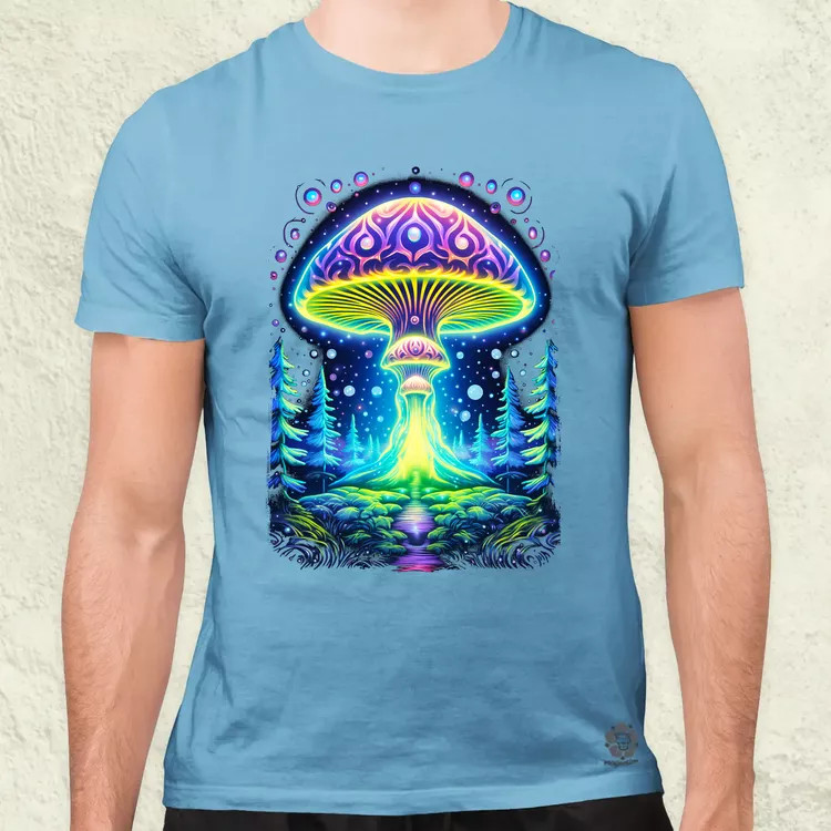 Pszichedelikus gomba UFO v1 férfi póló