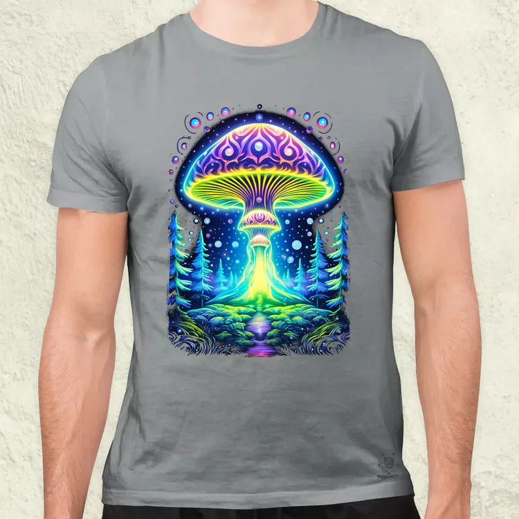 Pszichedelikus gomba UFO v1 férfi póló