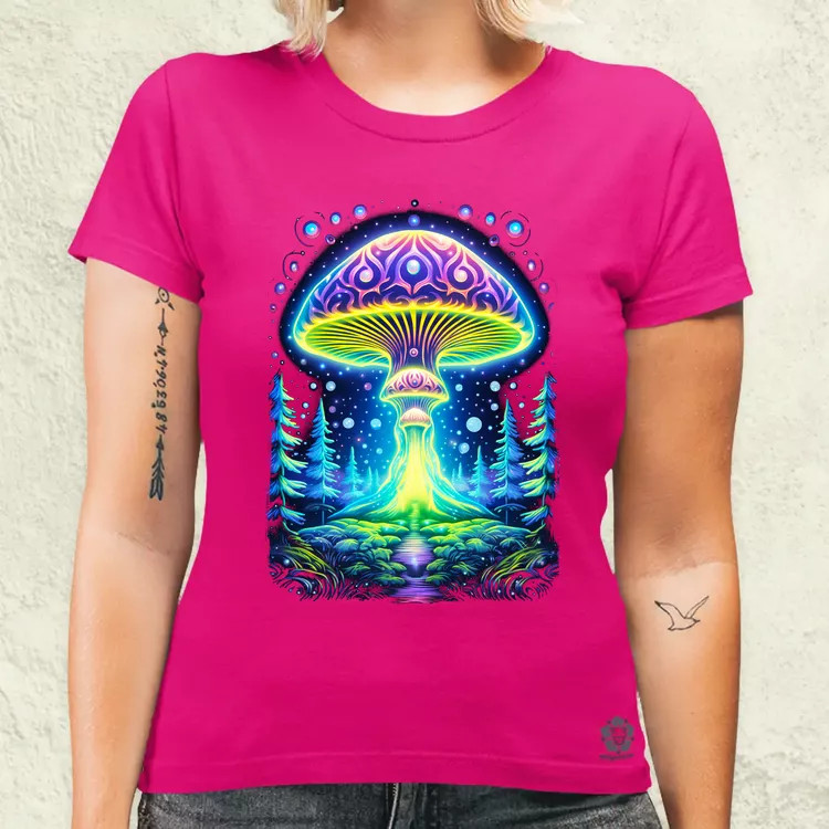 Pszichedelikus gomba UFO v1 női póló