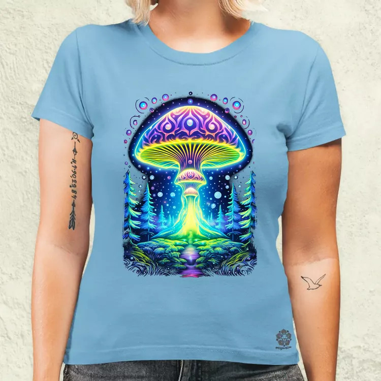 Pszichedelikus gomba UFO v1 női póló