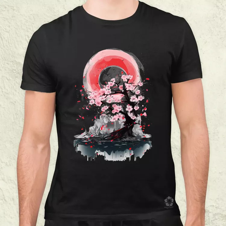 Sakura fröccsenés v1 férfi póló