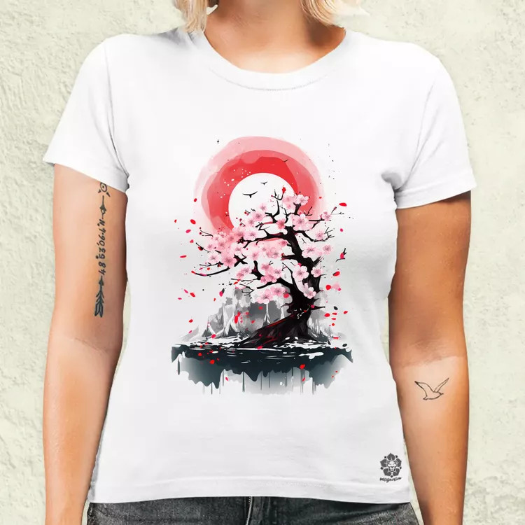 Sakura fröccsenés v1 női póló