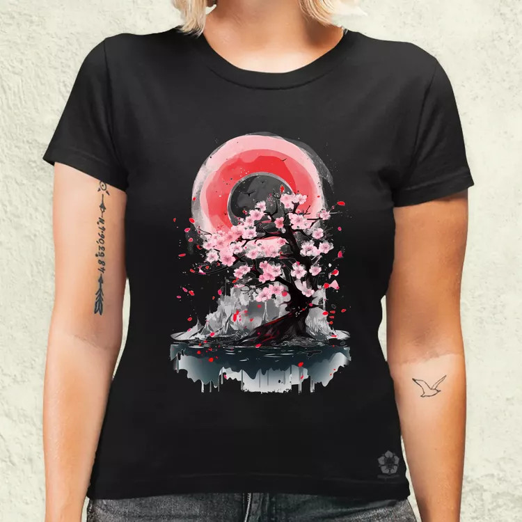 Sakura fröccsenés v1 női póló