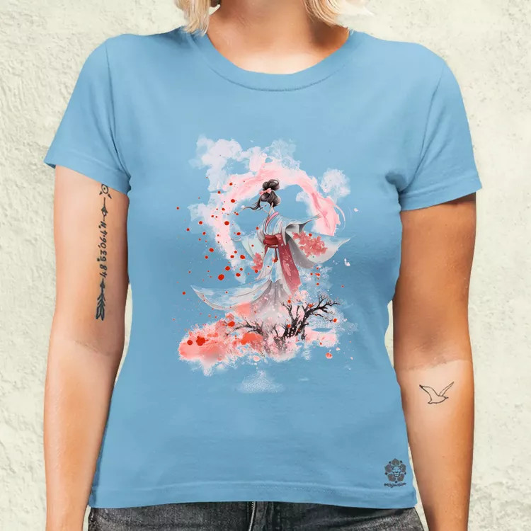 Sakura fröccsenés v4 női póló