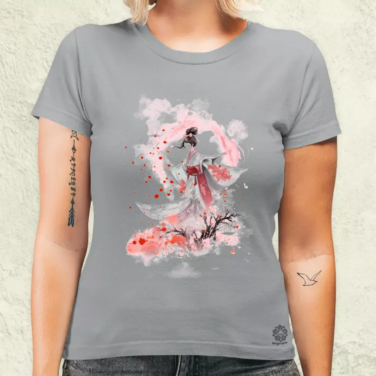 Sakura fröccsenés v4 női póló