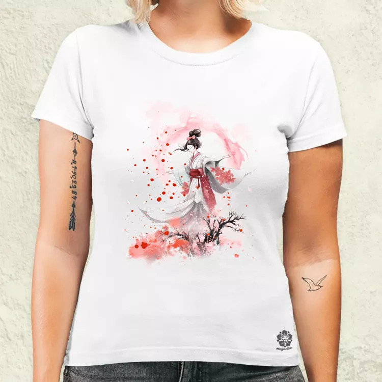 Sakura fröccsenés v4 női póló