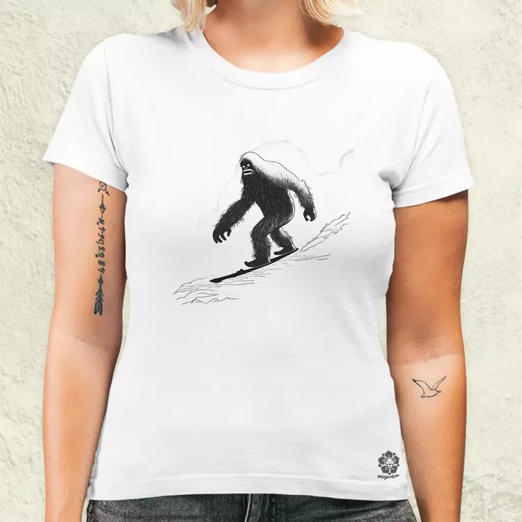 Snowboardos Yeti v1 női póló