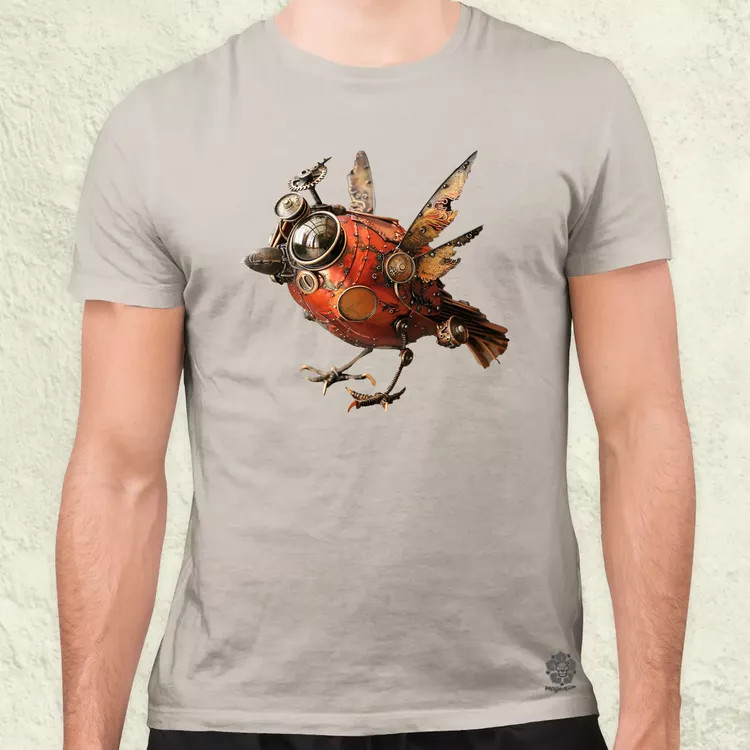 Steampunk madár v1 férfi póló