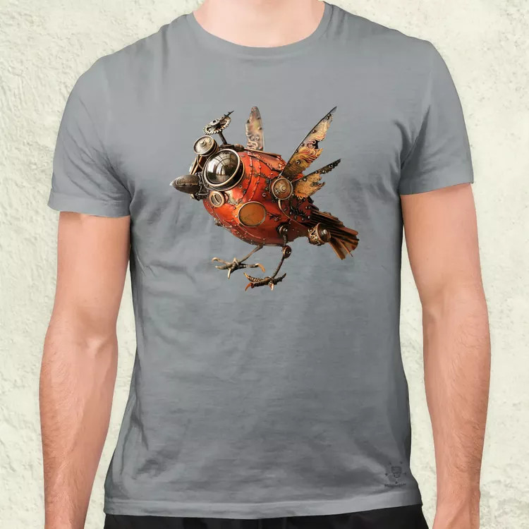 Steampunk madár v1 férfi póló