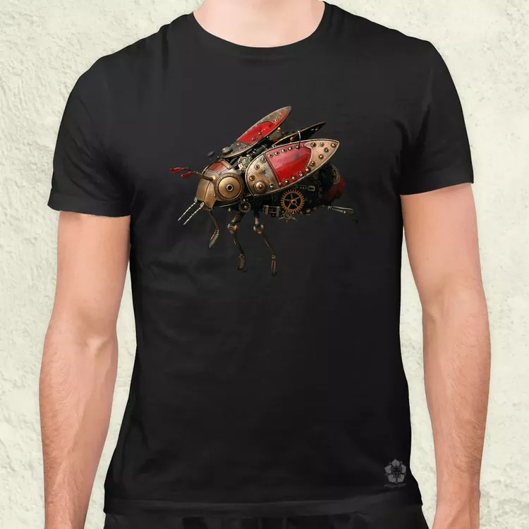 Steampunk rovar v1 férfi póló