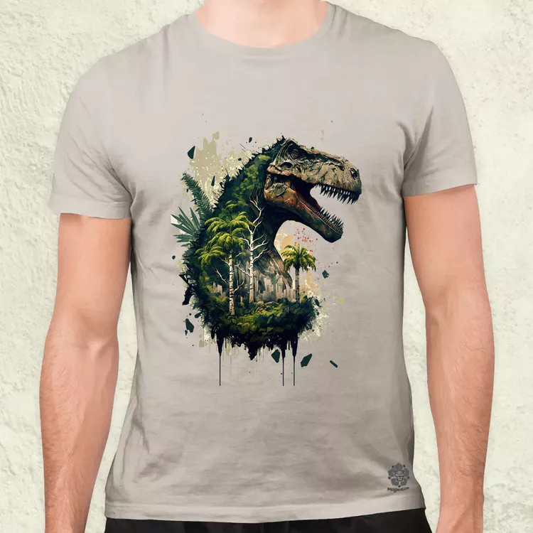 T-rex dzsungelben v1 férfi póló