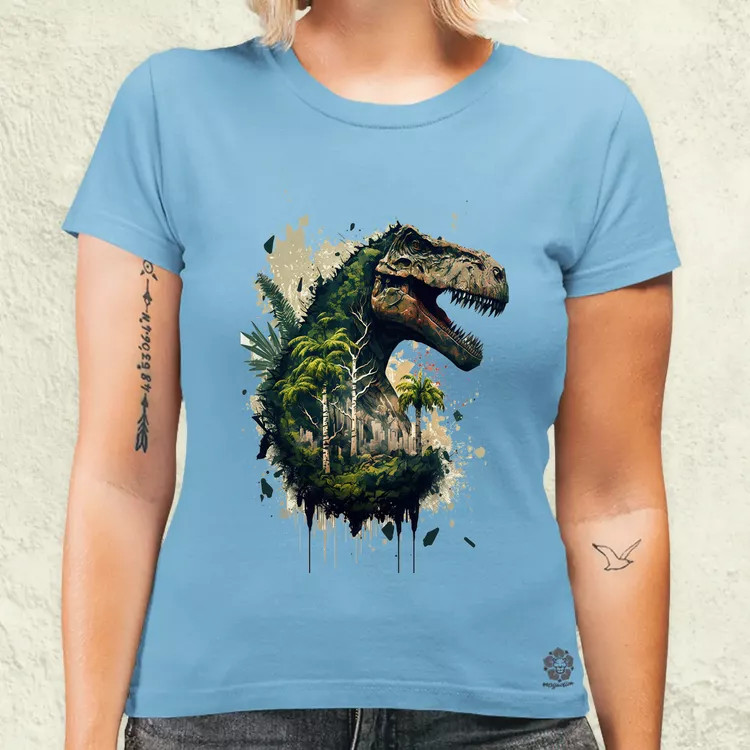 T-rex dzsungelben v1 női póló