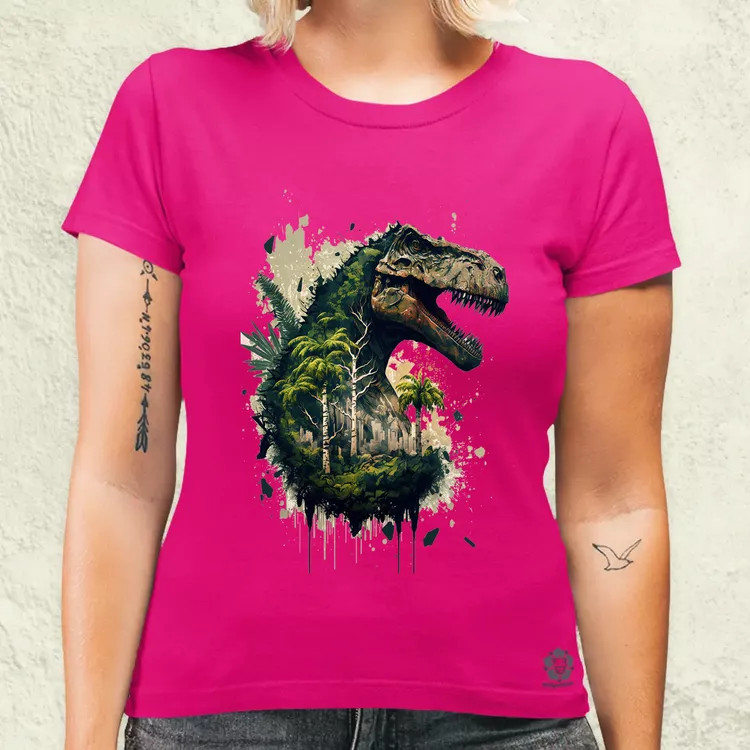 T-rex dzsungelben v1 női póló