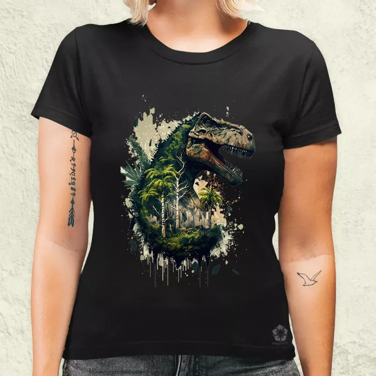 T-rex dzsungelben v1 női póló