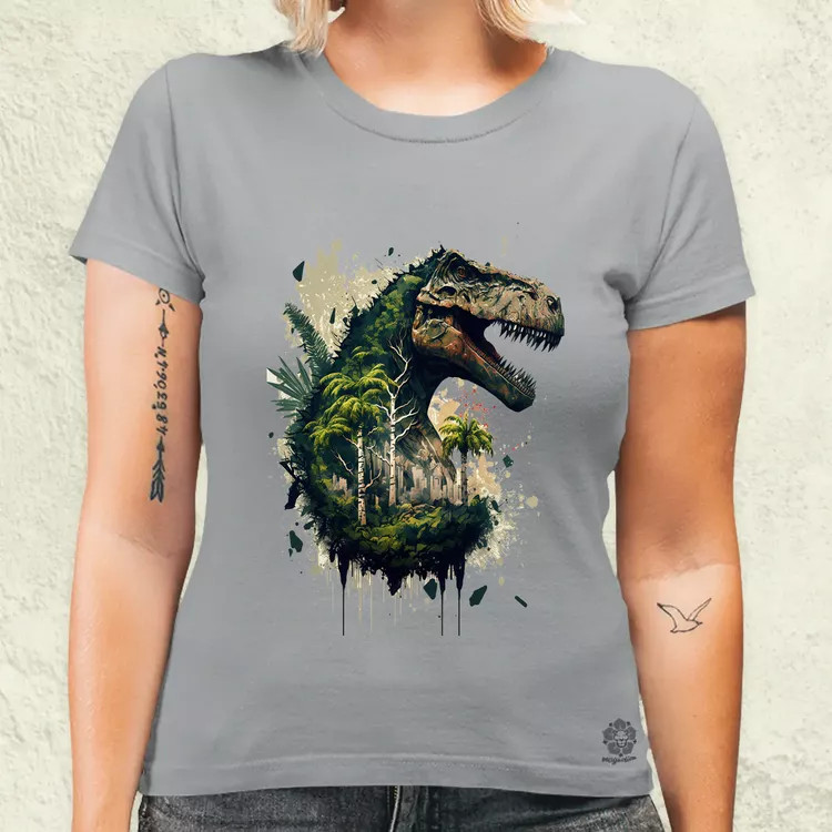 T-rex dzsungelben v1 női póló