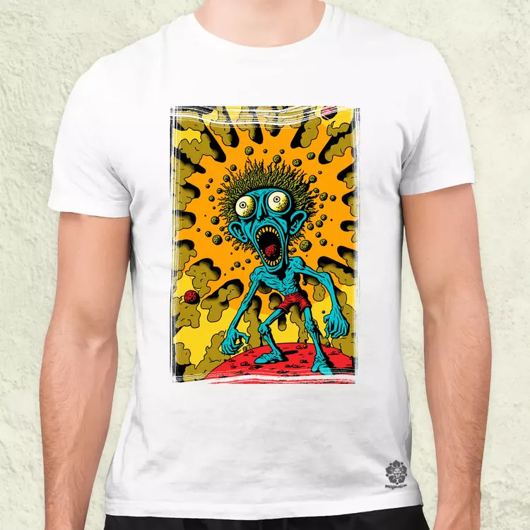 Basil Wolverton fanart v12 férfi póló