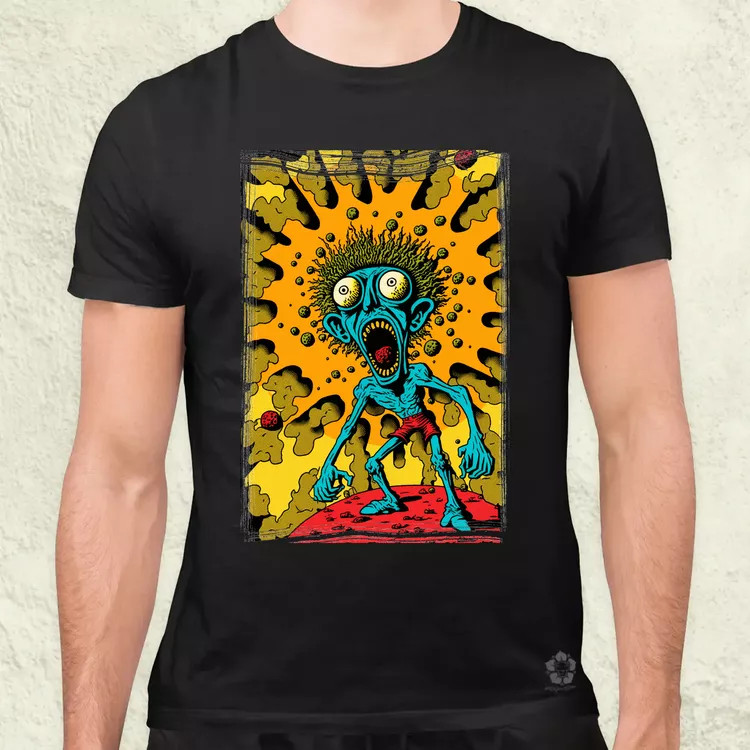 Basil Wolverton fanart v12 férfi póló