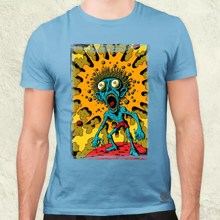 Basil Wolverton fanart v12 férfi póló