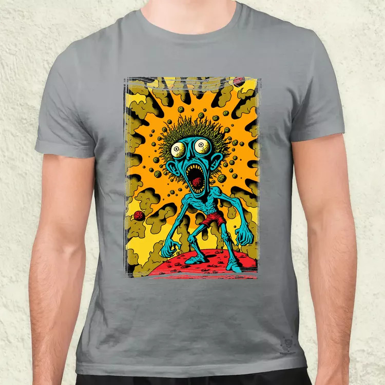 Basil Wolverton fanart v12 férfi póló