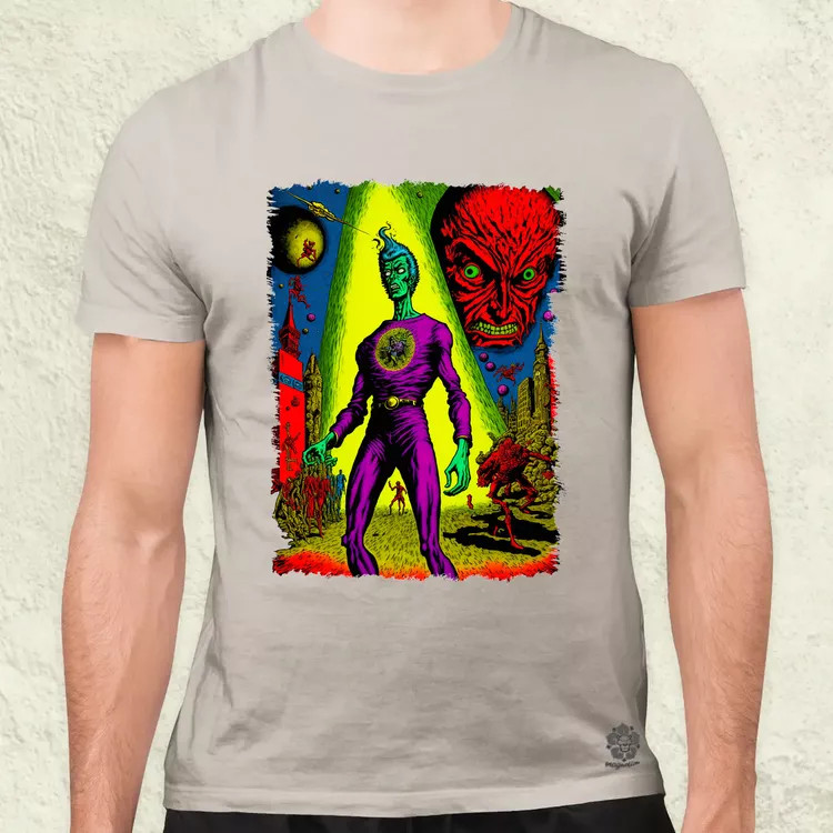 Basil Wolverton fanart v13 férfi póló