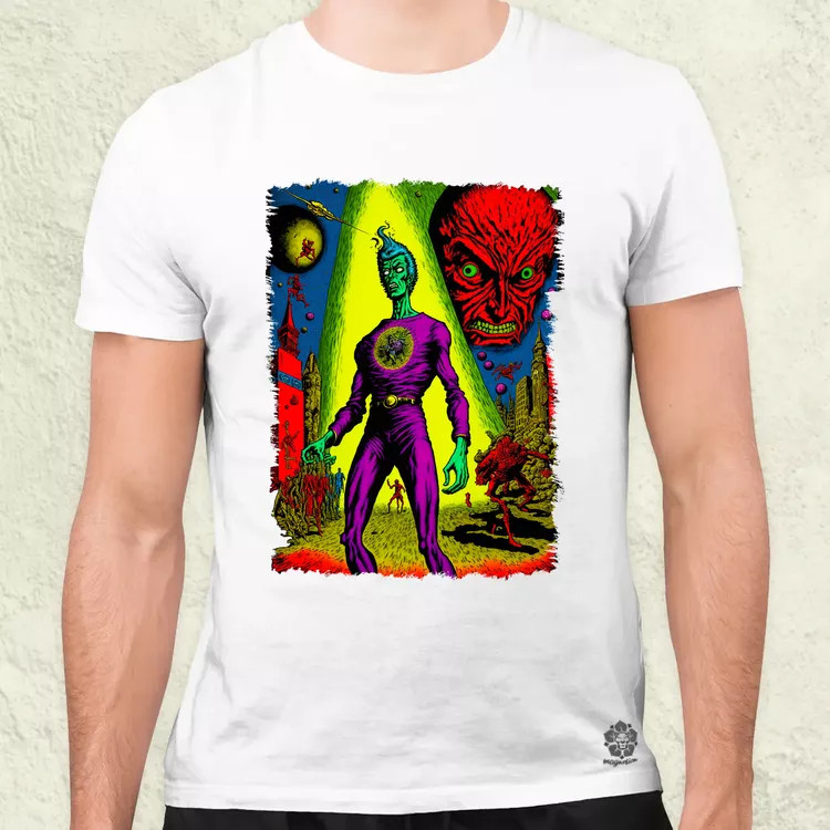 Basil Wolverton fanart v13 férfi póló