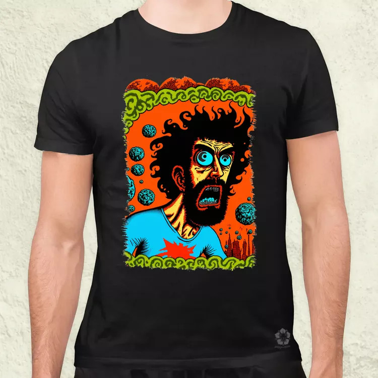 Basil Wolverton fanart v3 férfi póló
