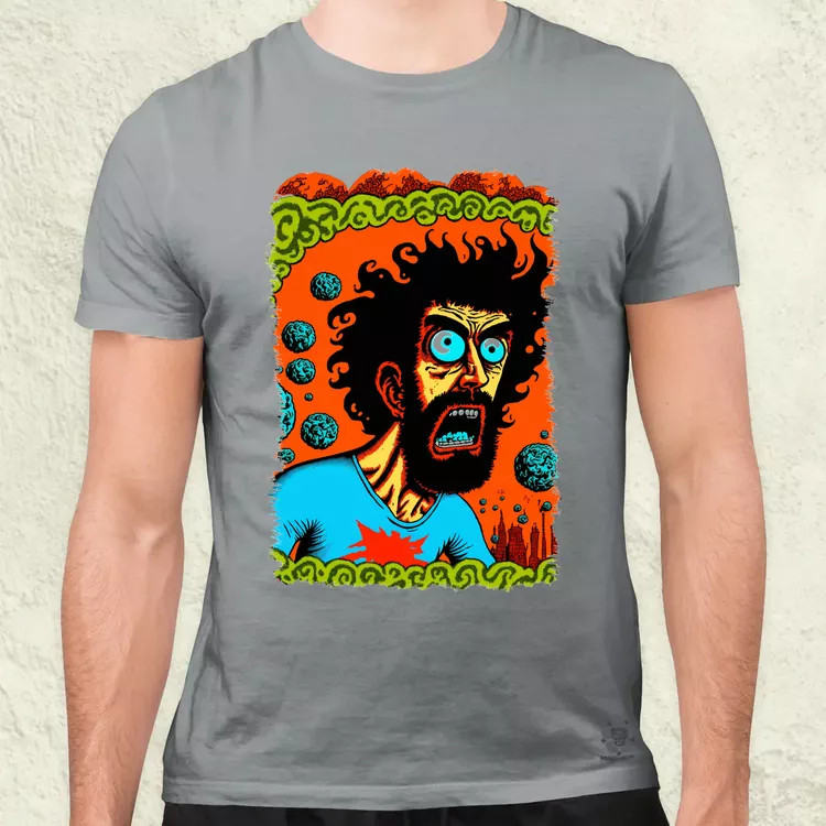Basil Wolverton fanart v3 férfi póló