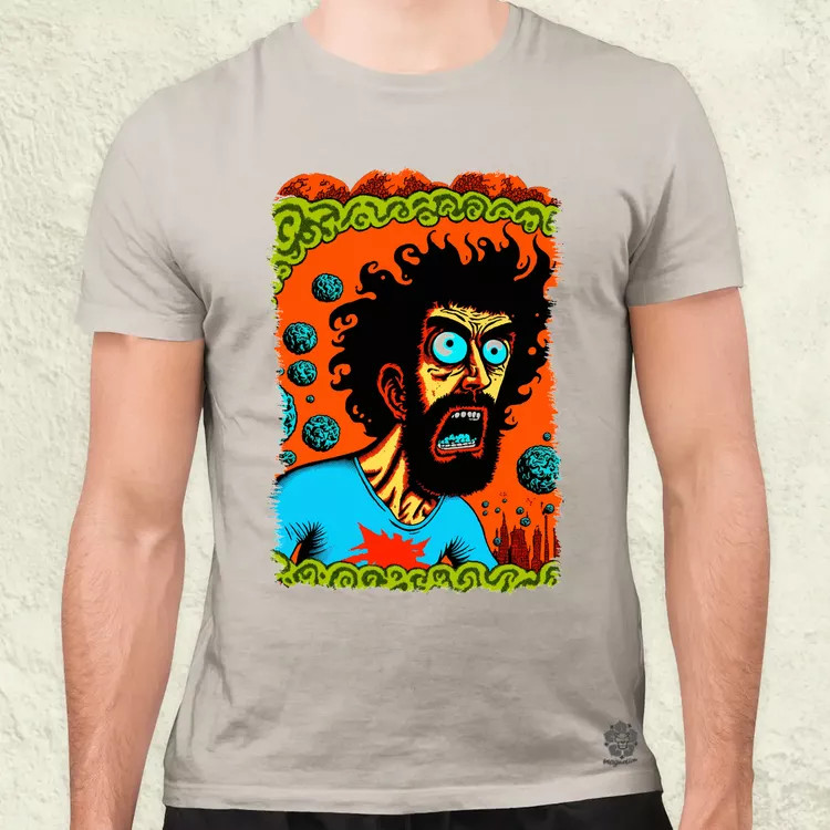Basil Wolverton fanart v3 férfi póló