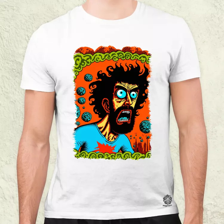 Basil Wolverton fanart v3 férfi póló