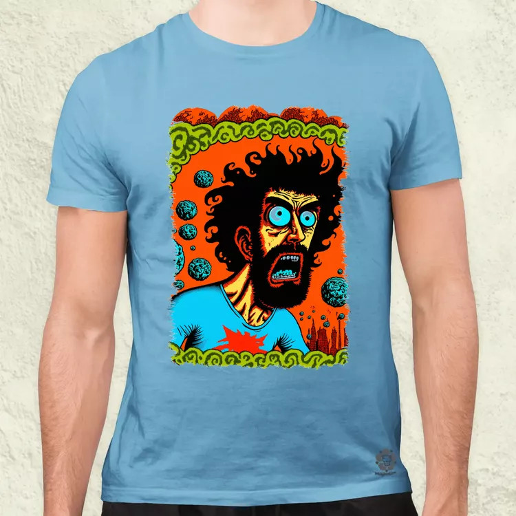 Basil Wolverton fanart v3 férfi póló