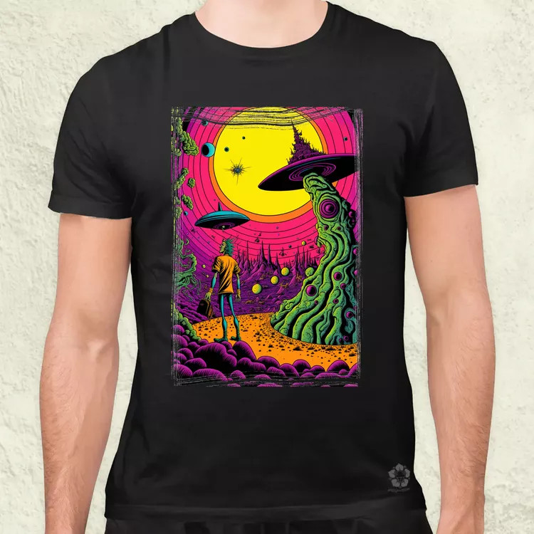 Basil Wolverton fanart v4 férfi póló