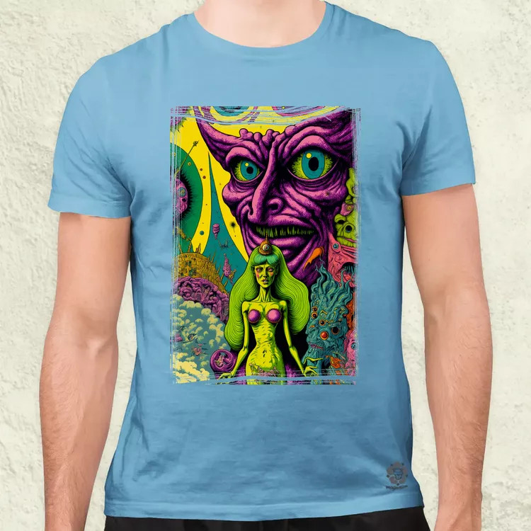 Basil Wolverton fanart v5 férfi póló