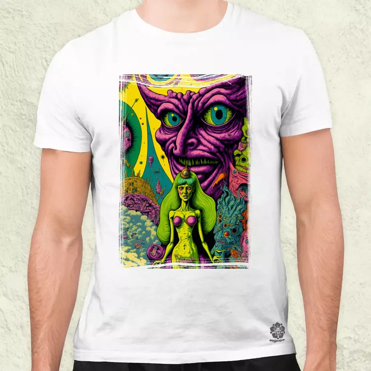 Basil Wolverton fanart v5 férfi póló