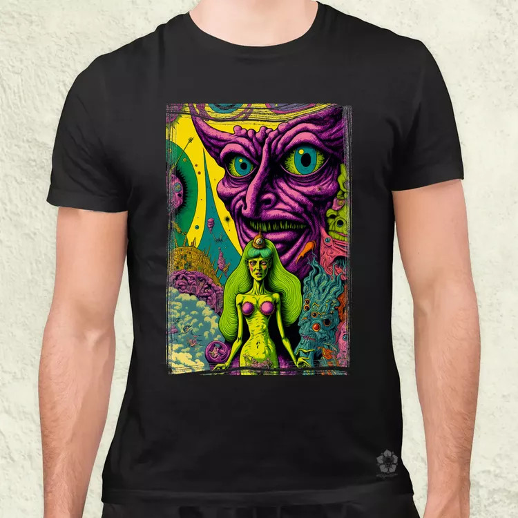 Basil Wolverton fanart v5 férfi póló