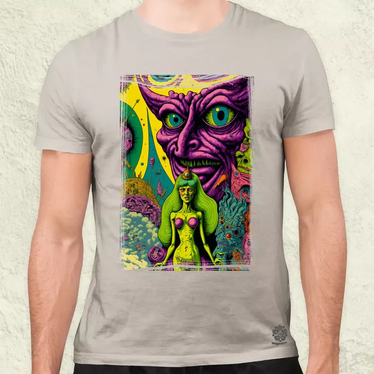 Basil Wolverton fanart v5 férfi póló