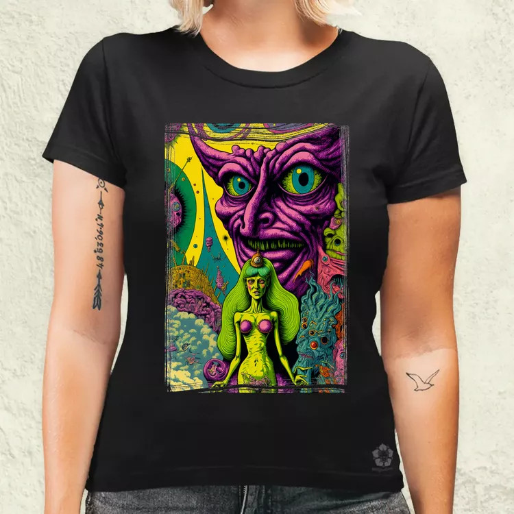 Basil Wolverton fanart v5 női póló