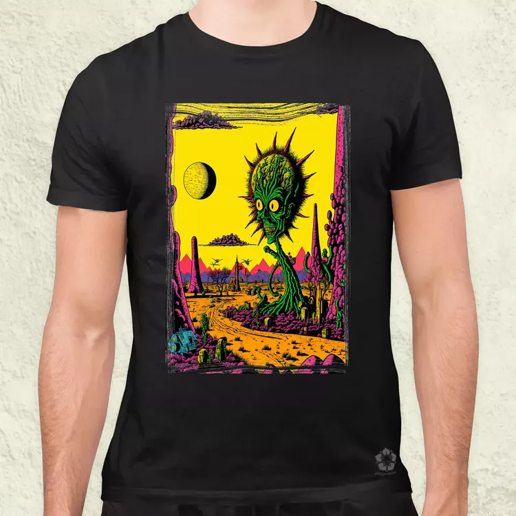 Basil Wolverton fanart v6 férfi póló