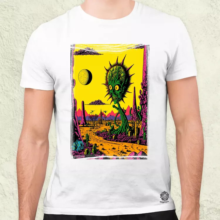 Basil Wolverton fanart v6 férfi póló