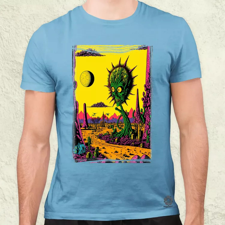 Basil Wolverton fanart v6 férfi póló