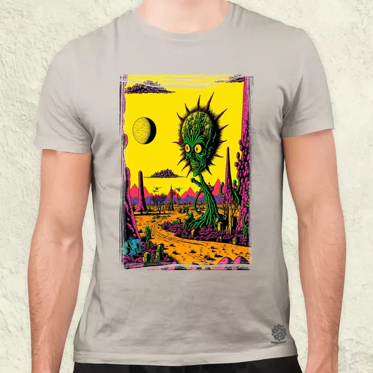 Basil Wolverton fanart v6 férfi póló