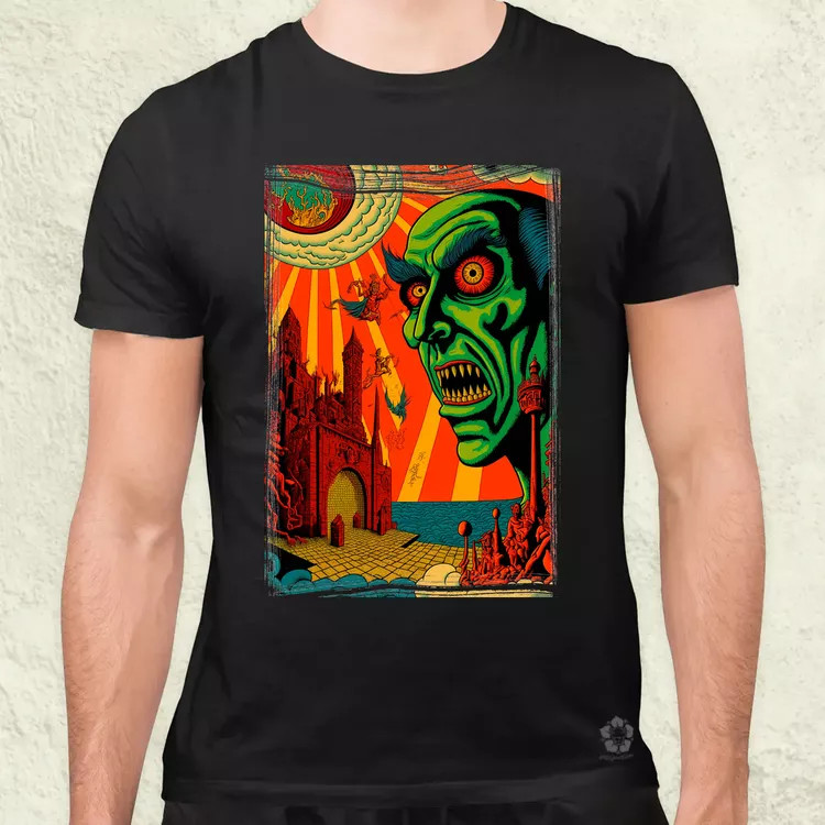 Basil Wolverton fanart v7 férfi póló