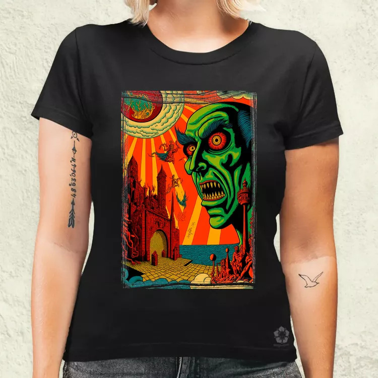 Basil Wolverton fanart v7 női póló
