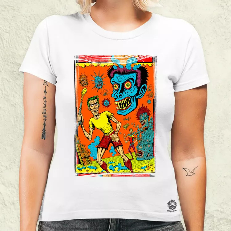 Basil Wolverton fanart v8 női póló