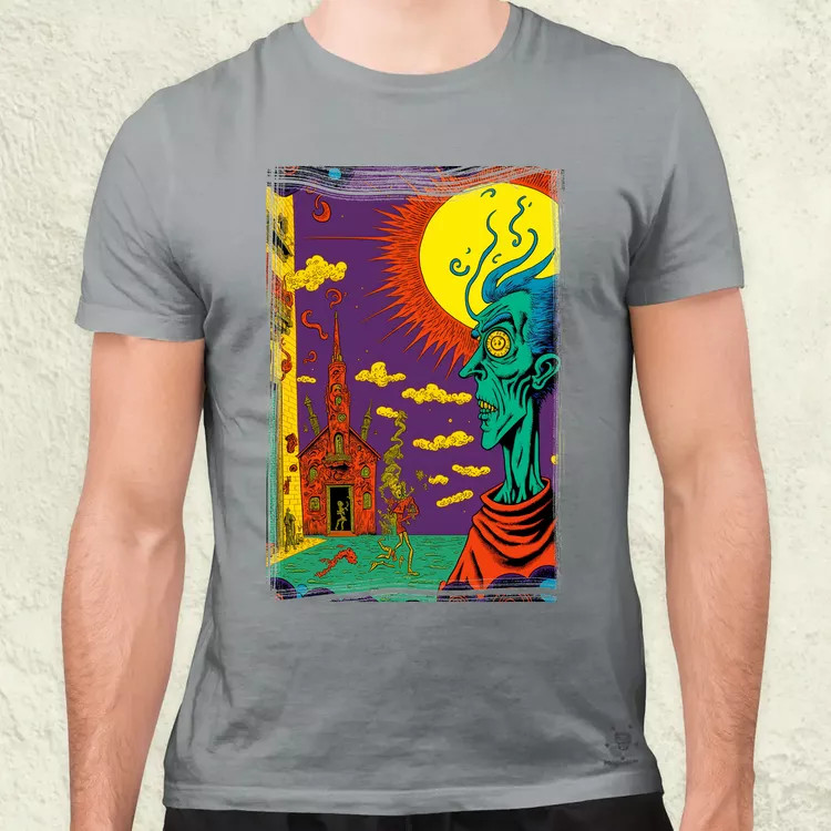 Basil Wolverton fanart v9 férfi póló