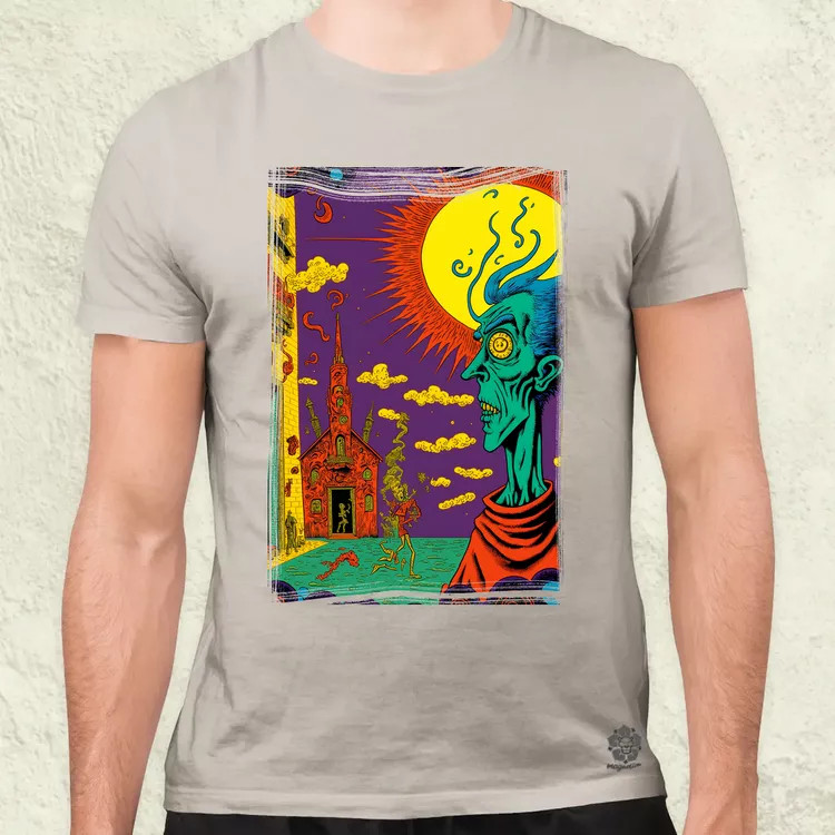 Basil Wolverton fanart v9 férfi póló