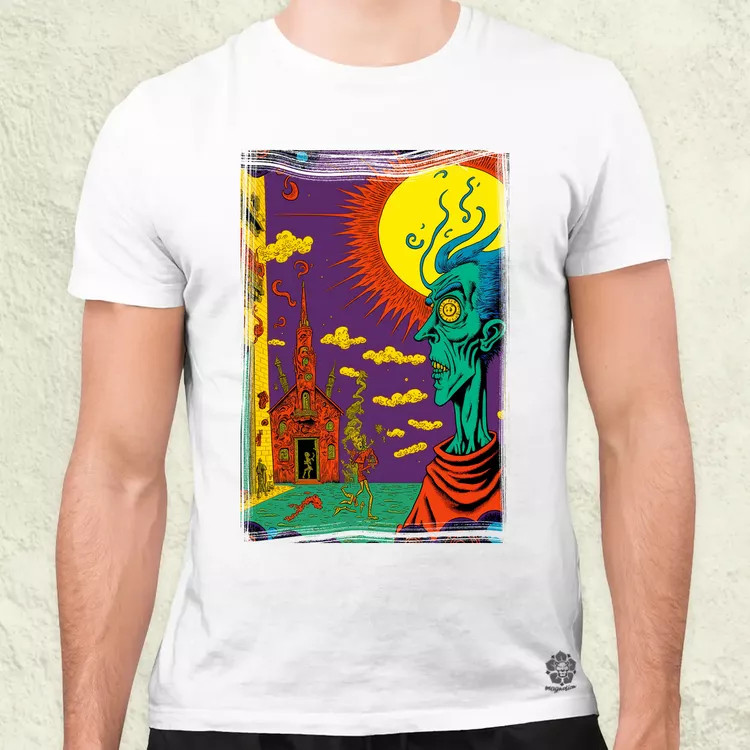 Basil Wolverton fanart v9 férfi póló