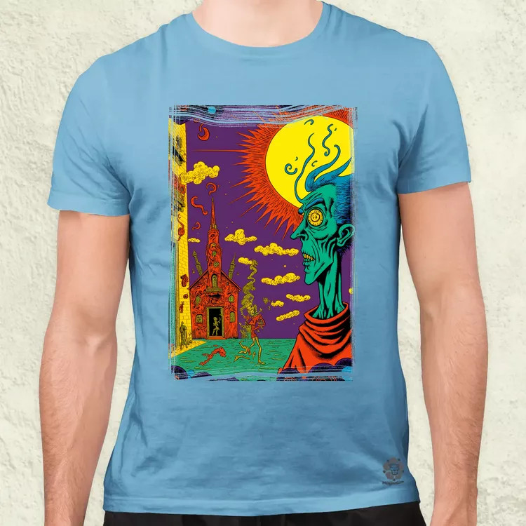 Basil Wolverton fanart v9 férfi póló