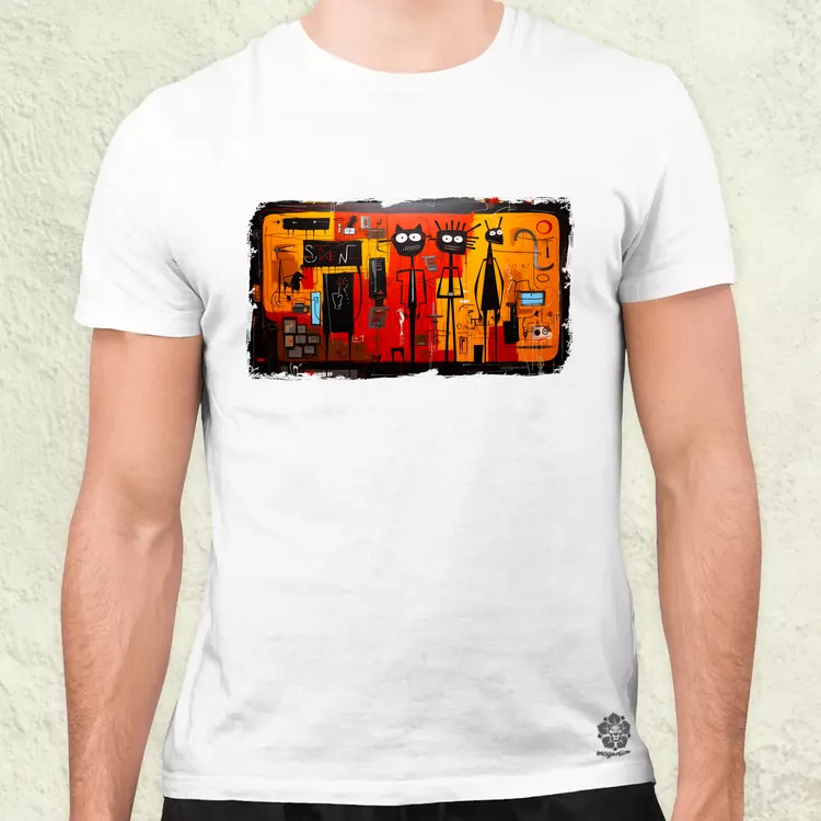 Basquiat Párban v1 férfi póló