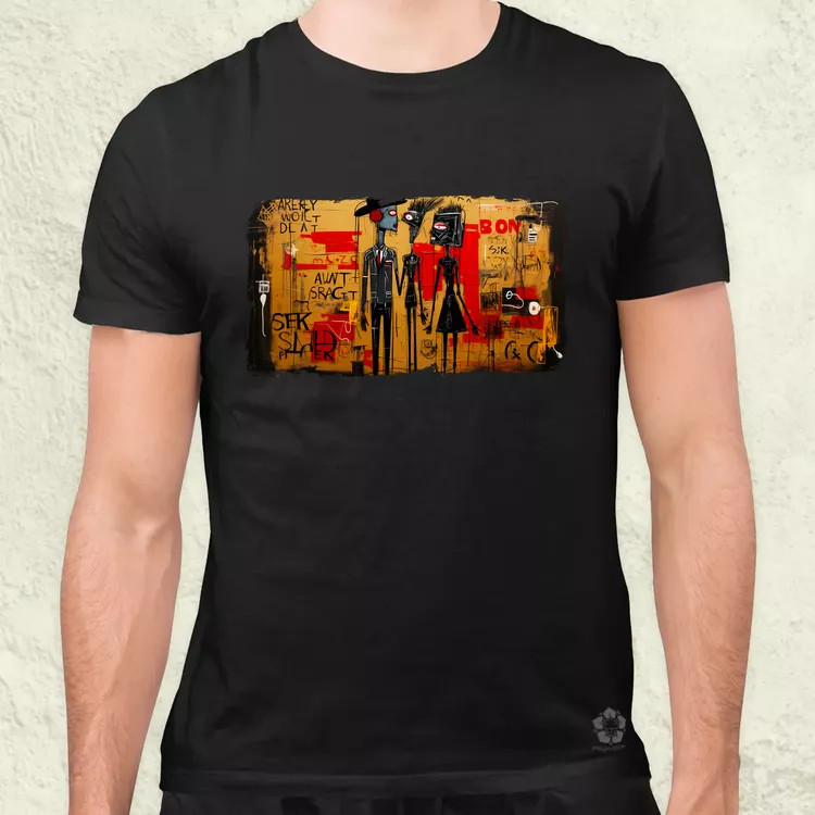 Basquiat Párban v4 férfi póló