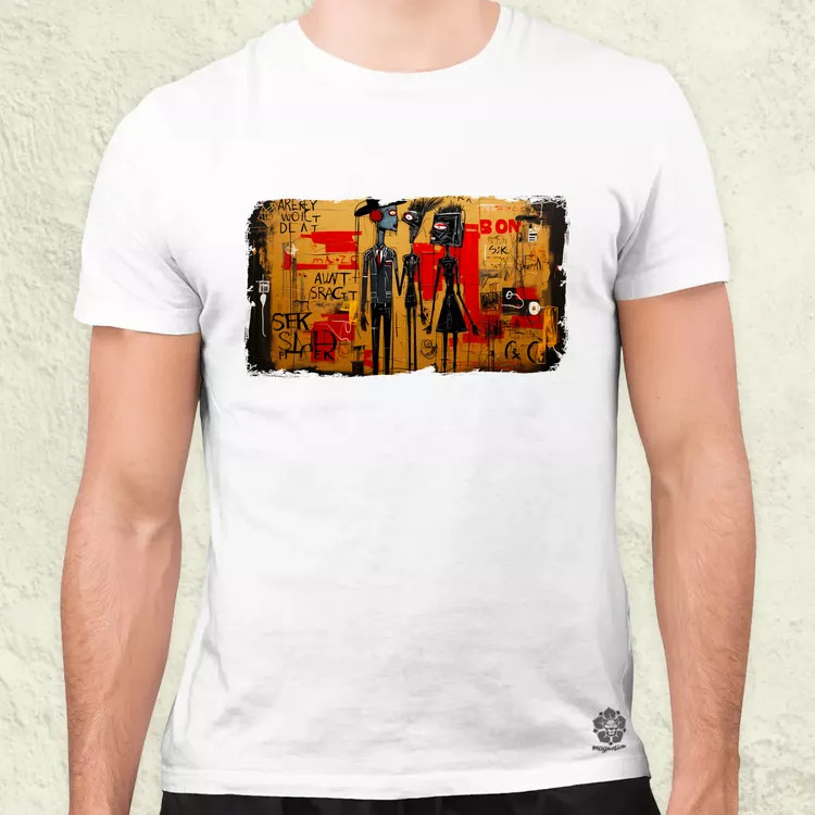 Basquiat Párban v4 férfi póló
